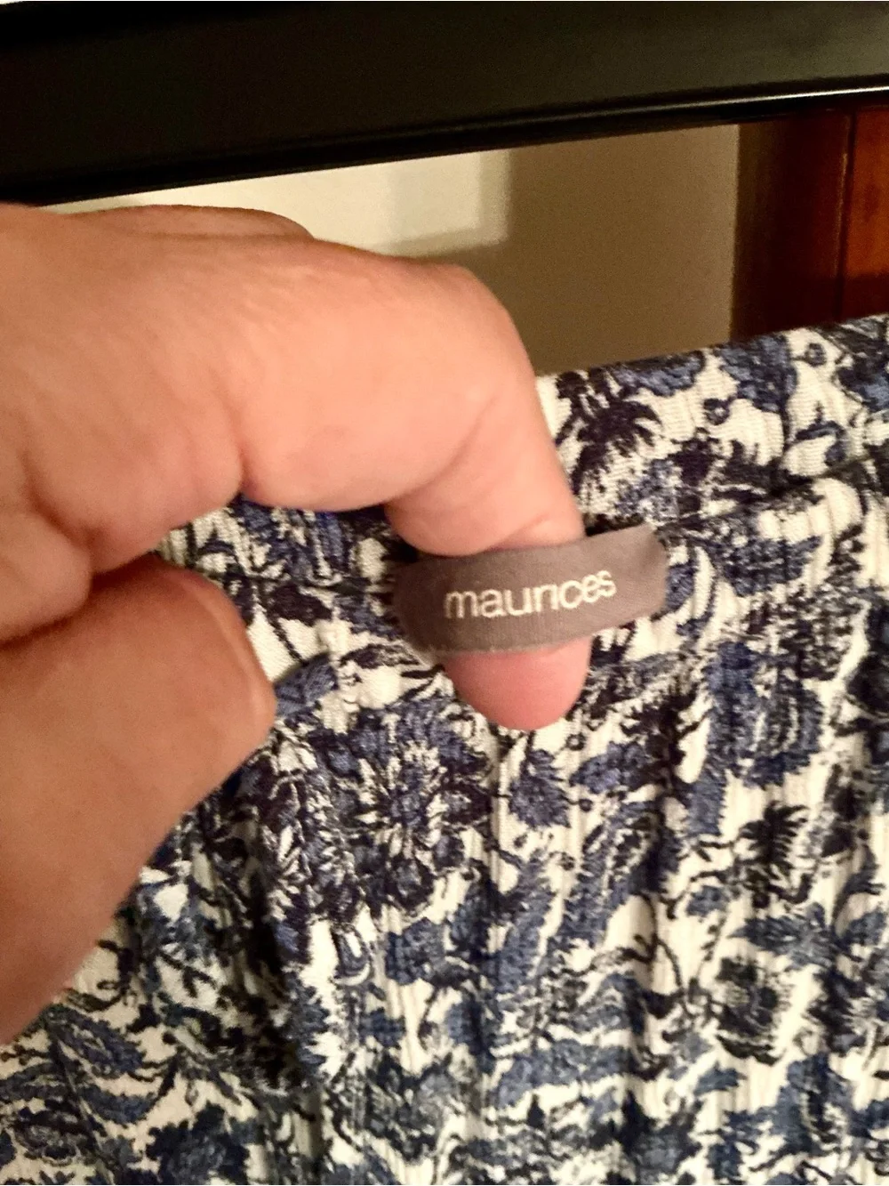 Maurices Blue and White Floral Maxi Skirt L